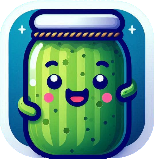 A happy jar of pickles smiling at you